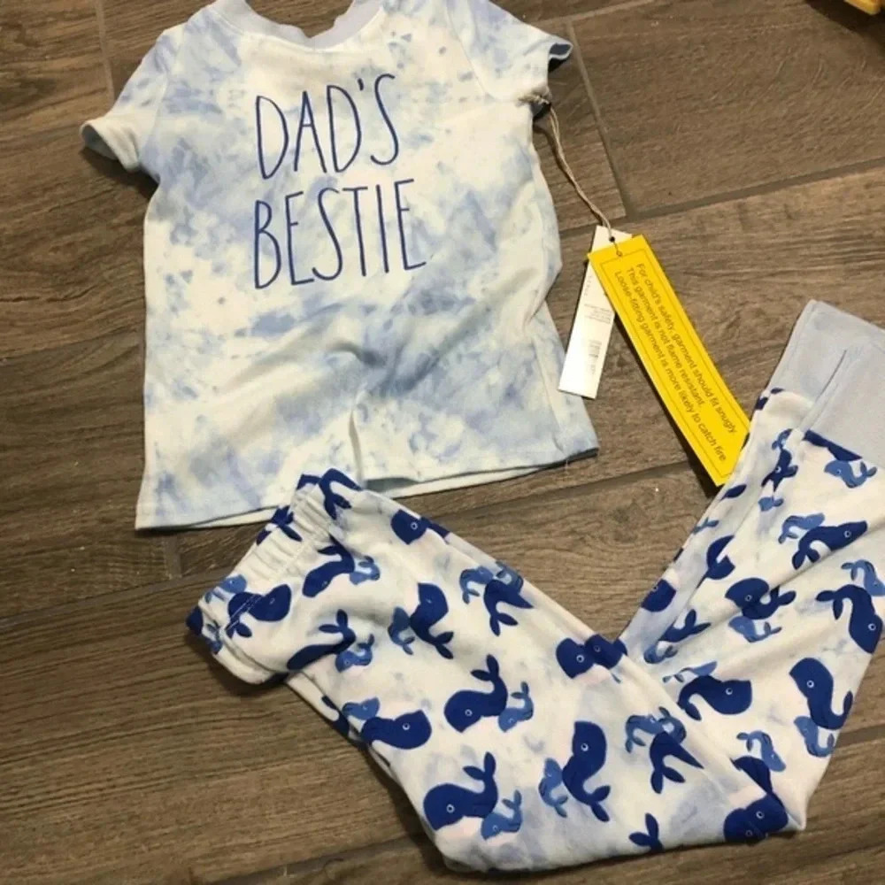 NWT Rae Dunn DAD'S BESTIE   boys pajamas loungewear